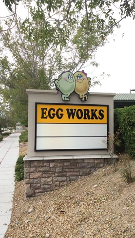 Egg Works Monument Sign 